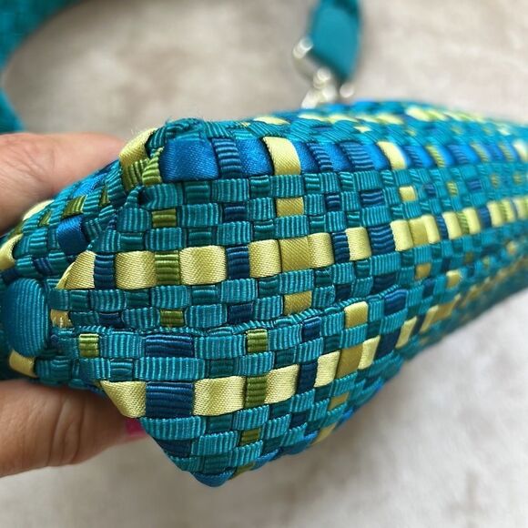 *The Sak* Turquoise and Lime Green Woven Small Handbag in EUC - Picture 10 of 13